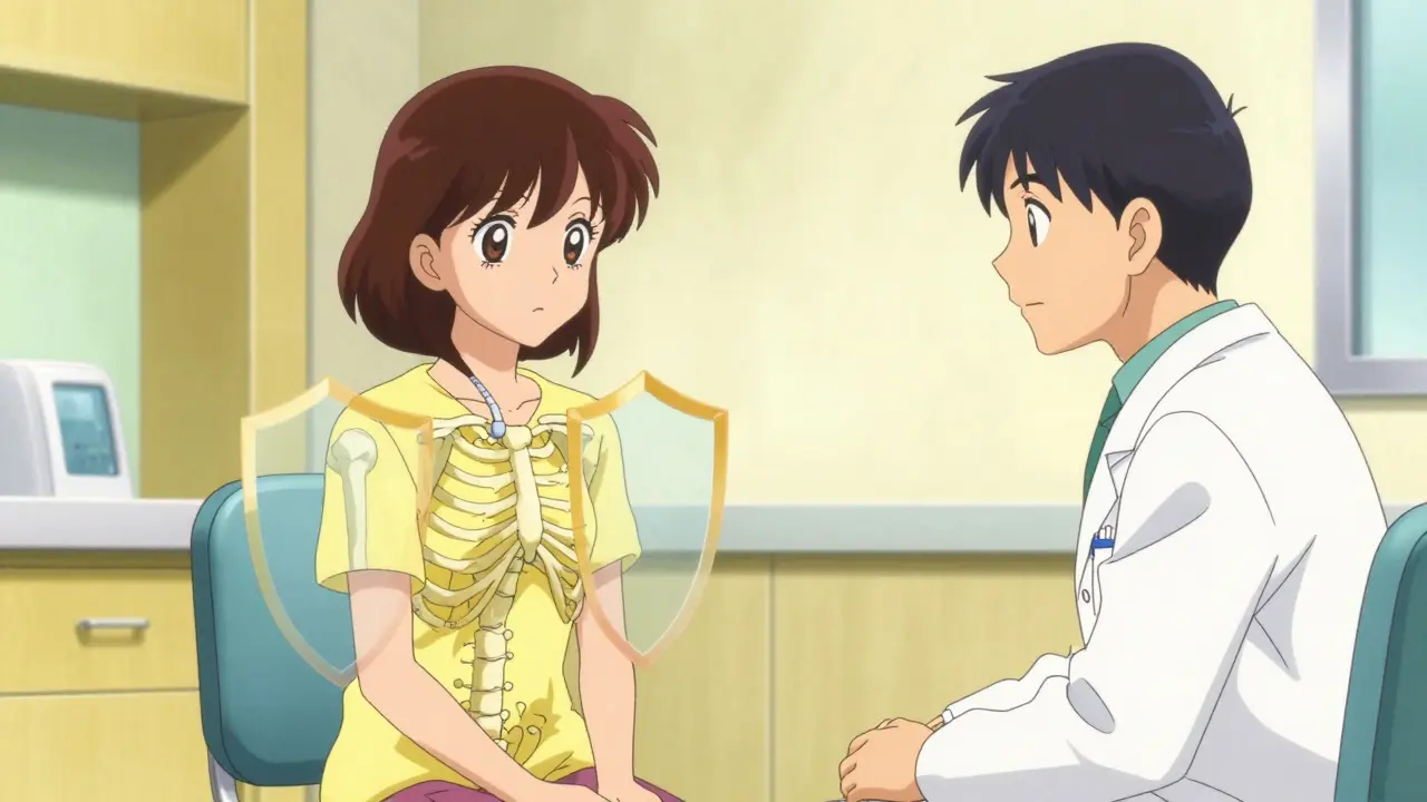 Medical consultation scene with female patient and doctor in bright clinic