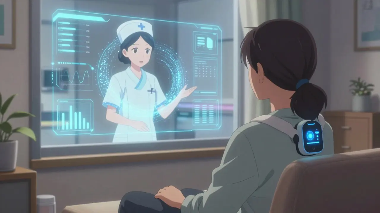 Anime patient using wearable tech for remote clinical trial monitoring
